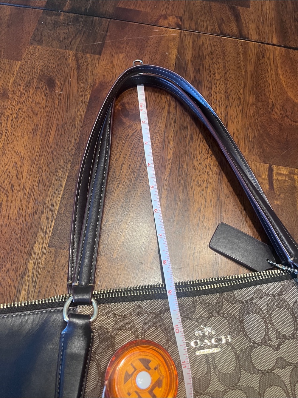 Authentic Coach Ava Tote. Signature Jacquard/dark brown leather. Gold hardware - Picture 12 of 12